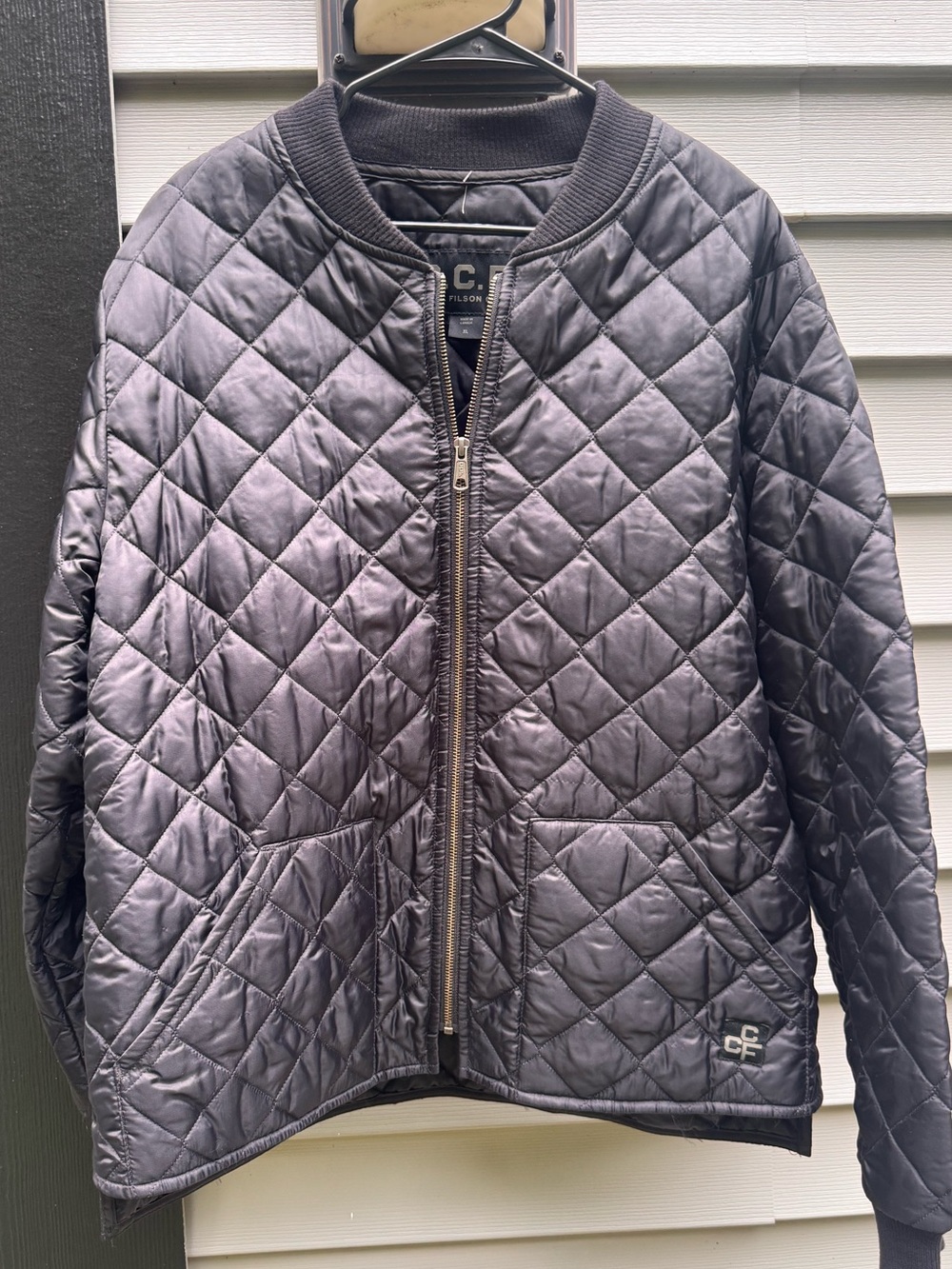 Filson Quilted Bomber Jacket in Black Men’s Size XL C. C. Filson